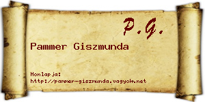 Pammer Giszmunda névjegykártya